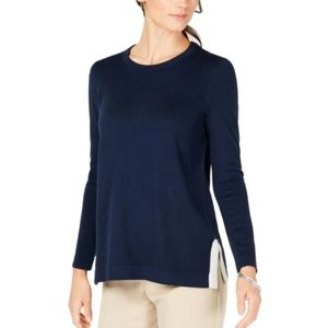 Charter Club Long Sleeve Sweater Intrepid Blue S